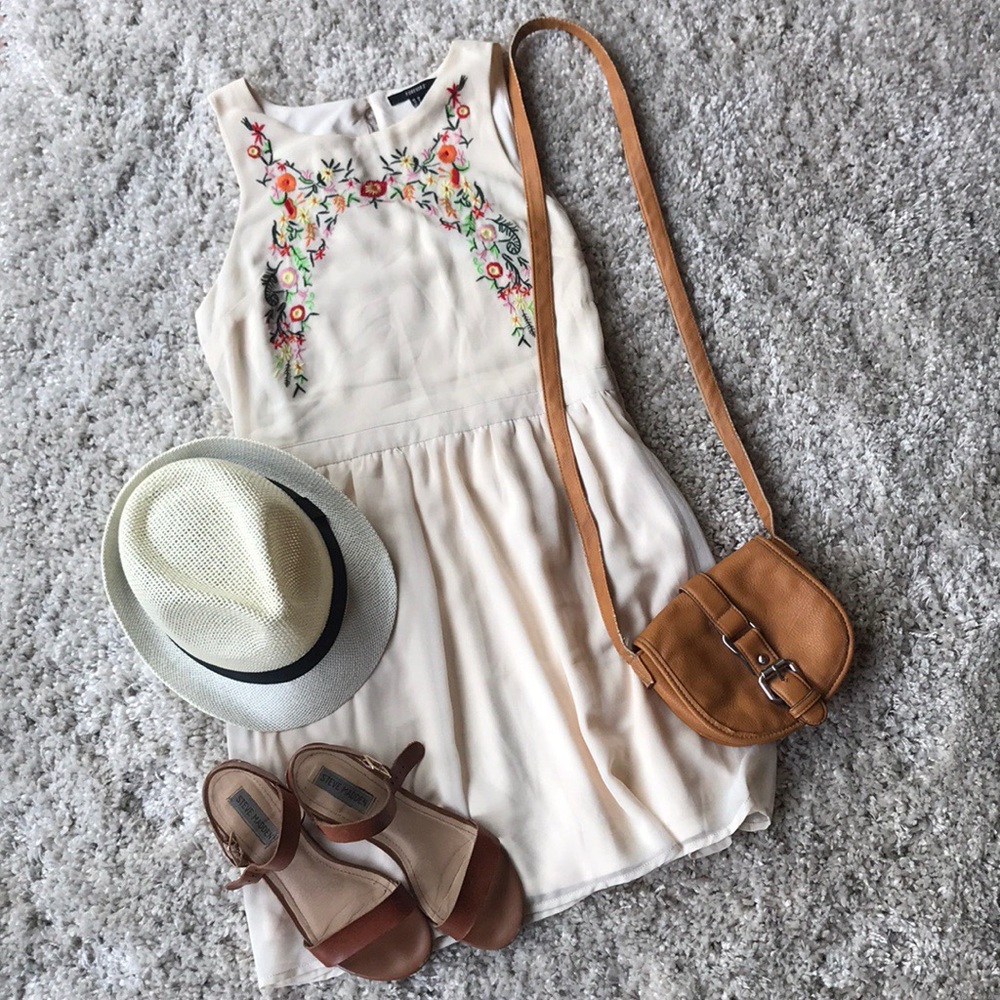 Embroidered Flower Dress
